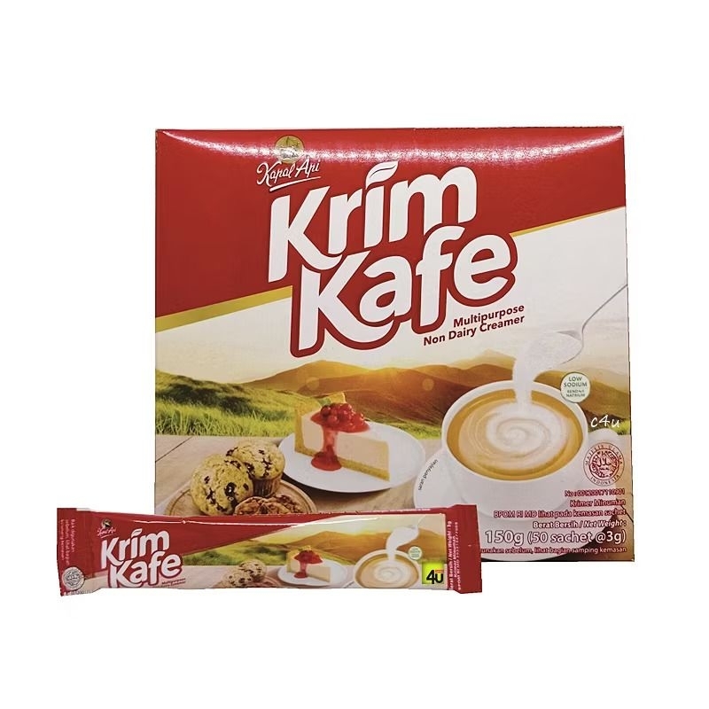 

Krimer Krim Kafe 1 Box 50 Sachet 3gr Kapal Api Creamer Kopi Cafe Hotel Coffee Serbaguna