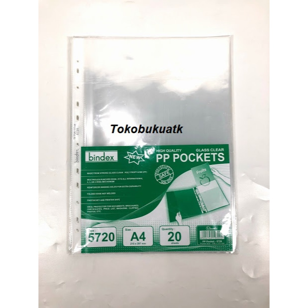 

Bindex PP Pockets Ukuran A4