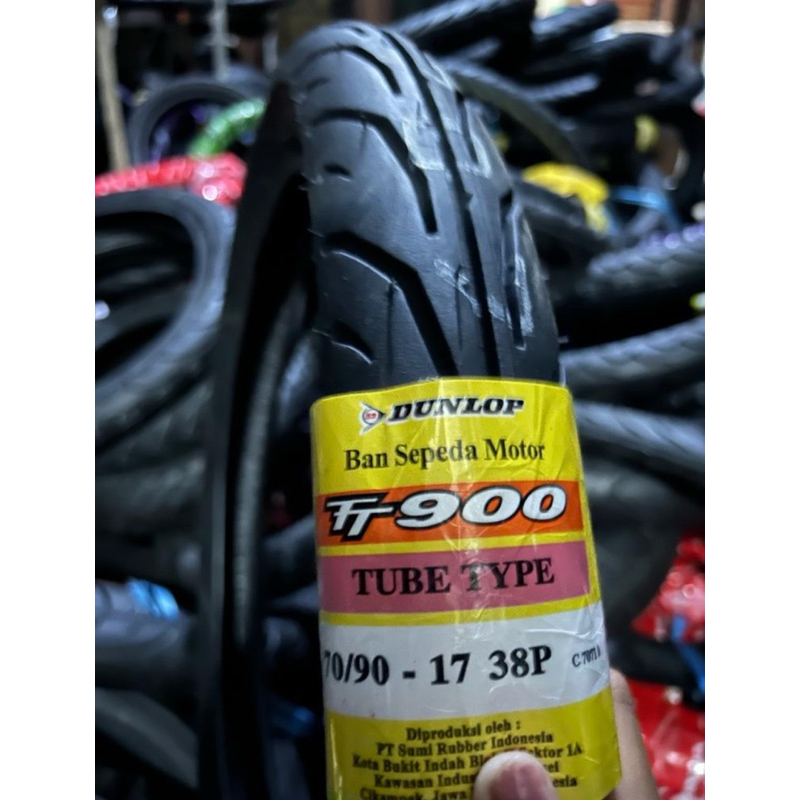BAN LUAR DUNLOP RING 17 DEPAN 70/90-17 NON TUBLES