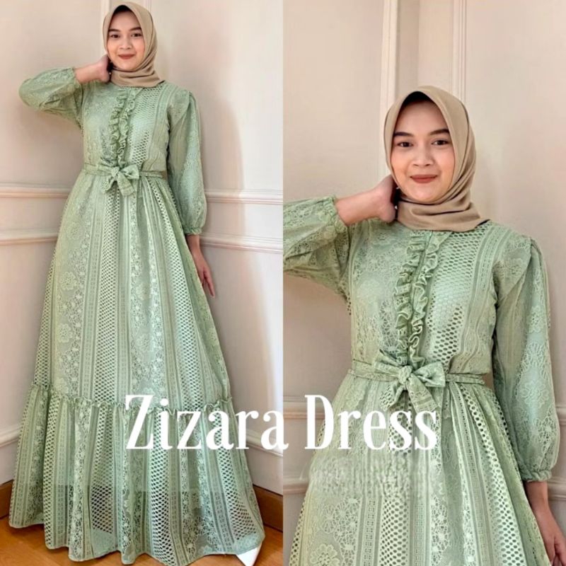 DRESS JUMBO Muslim Wanita Pesta Gamis Lebaran GAMIS MUSLIM WANITA DRESS BRUKAT JUMBO BIG SIZE | ZIZA