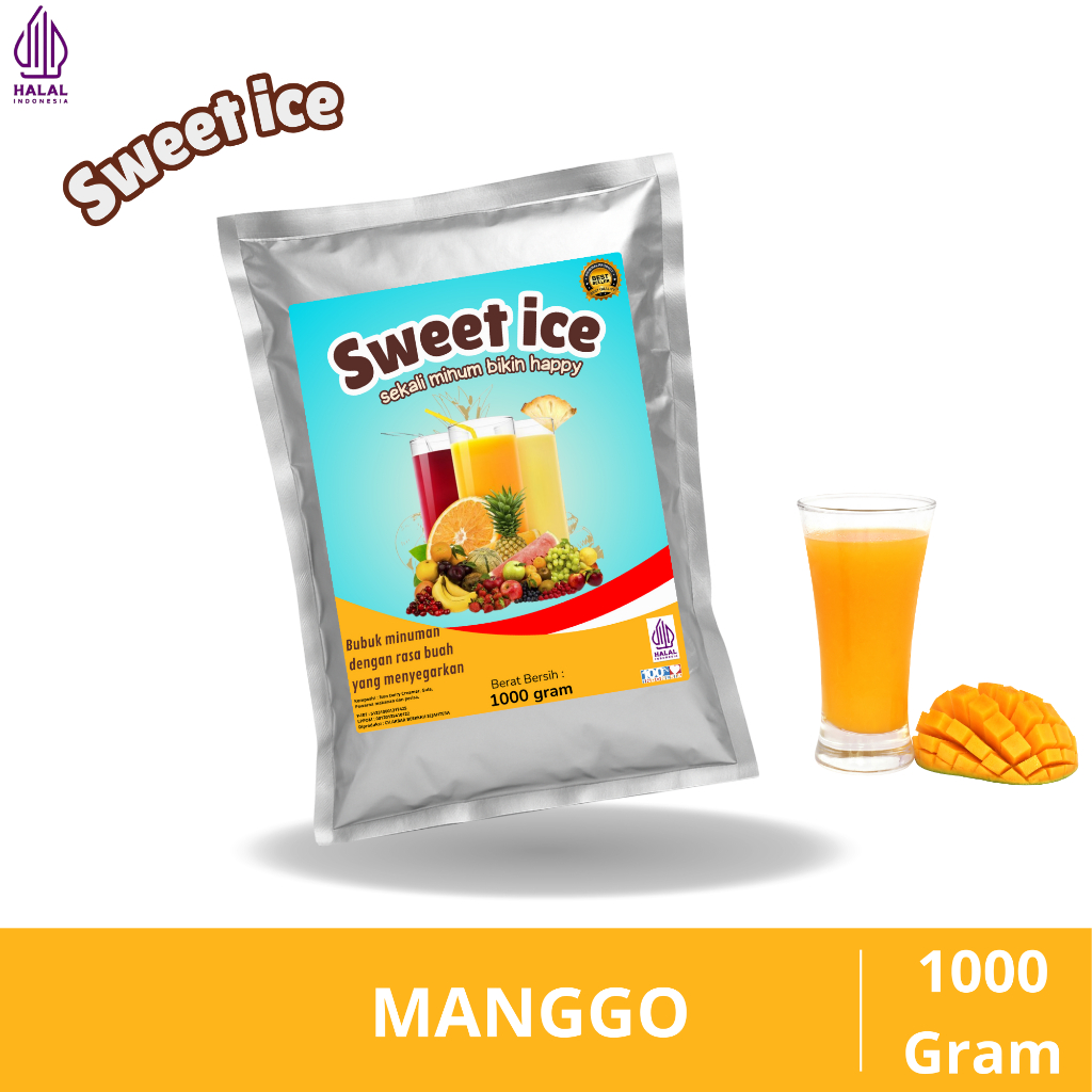 

Bubuk Minuman Kekinian Rasa MANGGA 1Kg Drink Powder MANGGO Serbuk Instan Buah MANGGA 1Kg Es Aquarium
