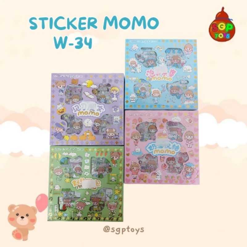 MAINAN STICKER MOMO W-34 (DAPAT 3 PACK)
