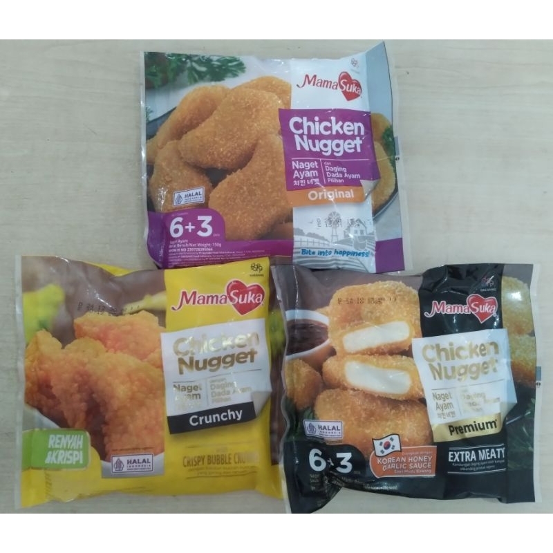 

Mama Suka Nugget ayam original, crunchy & Nugget ayam premium 150gr