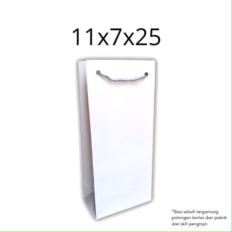 

PAPERBAG MINI PUTIH UNIK BOTOL 11X7X25 CM TAS KERTAS SOUVENIR ACARA HAJATAN OLSHOP ULTAH MURAH KALSEL