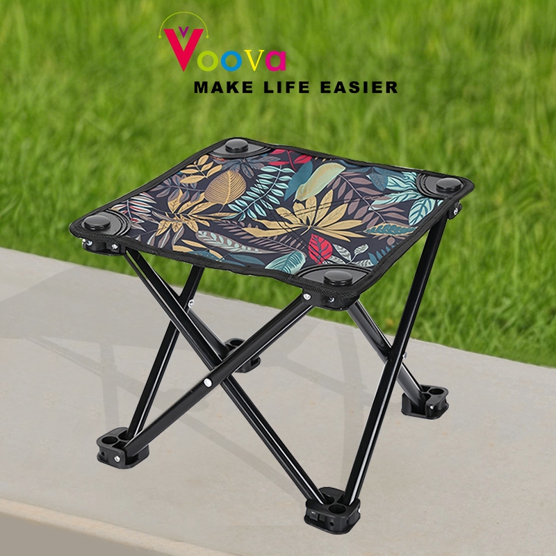 VOOVA Kursi Lipat / Kursi Portable/ Kursi Mancing Mini/ Kursi Tanpa Sandaran Kursi Lipat Outdoor/ Ku