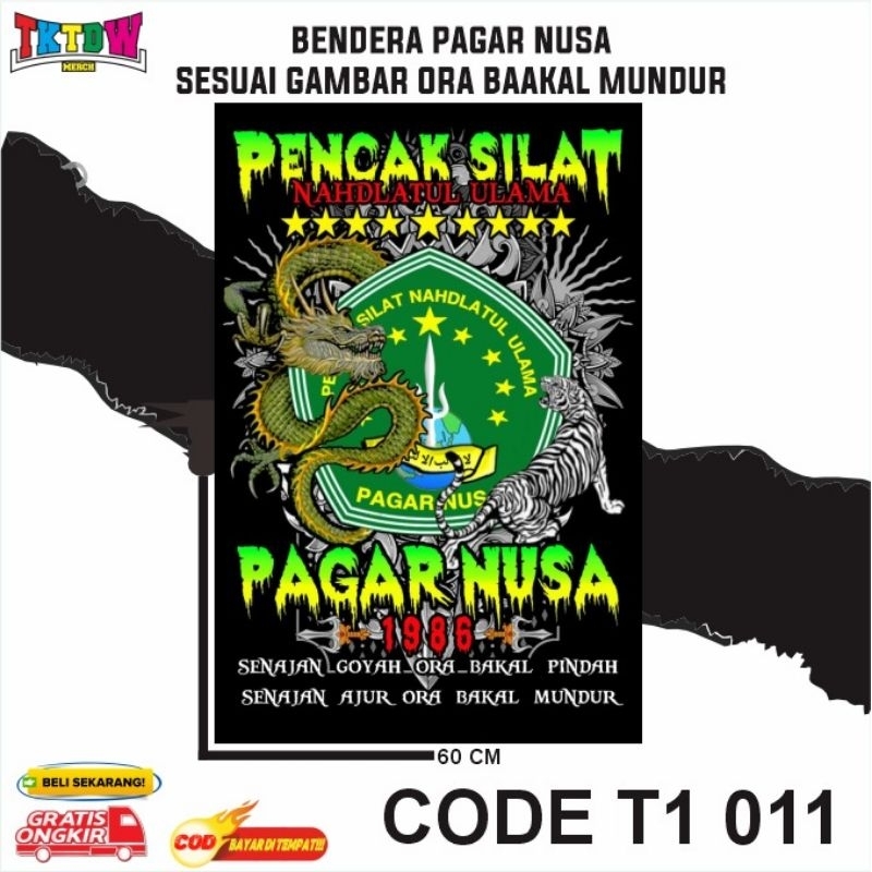 FLAG PAGAR NUSA READY STOK MOTIF TERBARU ( T1 011 )