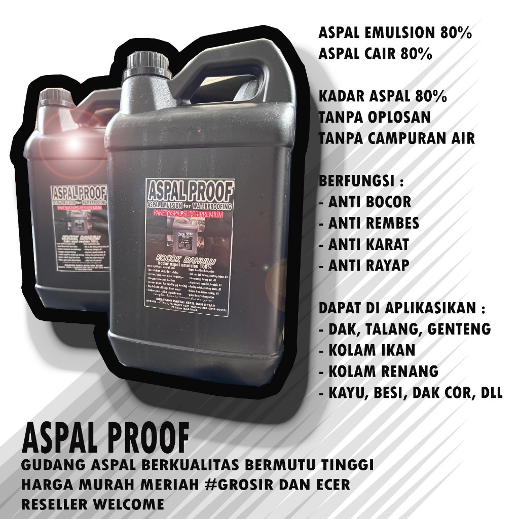 Aspal Emulsion | Aspal Cair 80% | Anti Bocor Anti Rembes