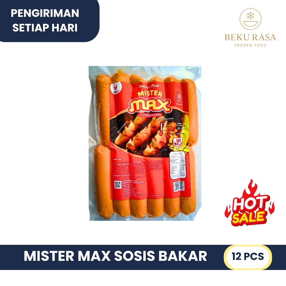 

MISTER MAX SOSIS BAKAR FROZEN FOOD PRAKTIS ISI 12