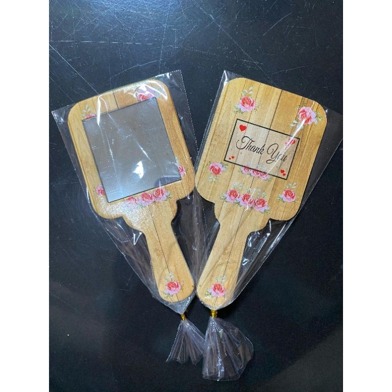 SOUVENIR PERNIKAHAN KACA GAGANG KOTAK MOTIF BUNGA 50pcs