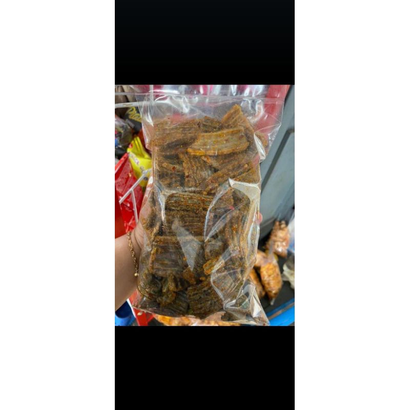 

kerupuk asbes/jengkol pedas