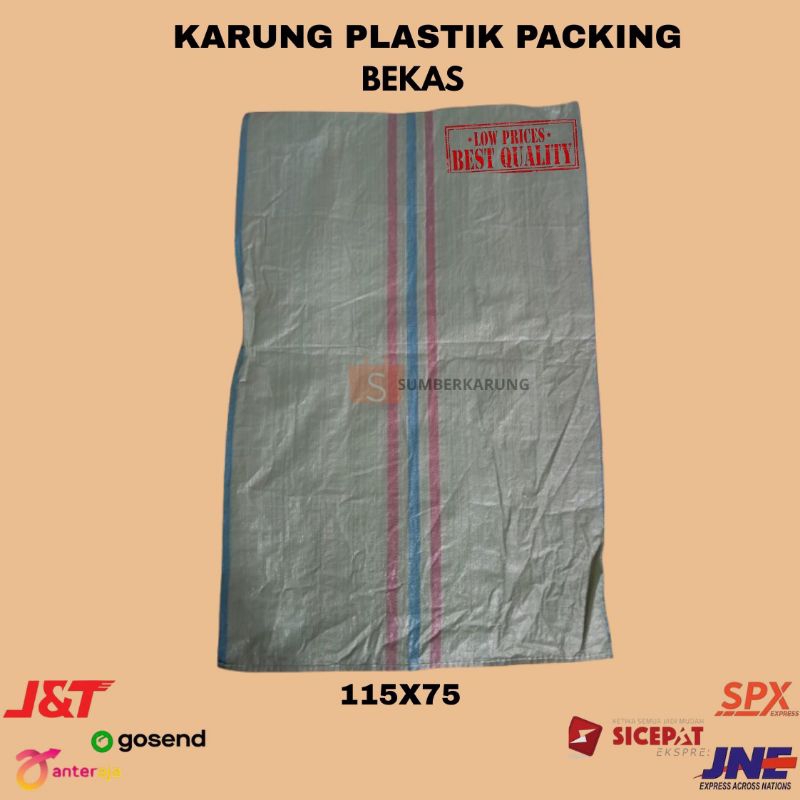 Karung Plastik Packing Bekas  115 X 75 CM ECER /// Karung Plastik Packing