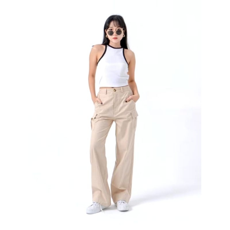 Celana Oro pants Premium Jumbo Celana Kargo Wanita Import Hitam Kerja Nara Oro Pants
