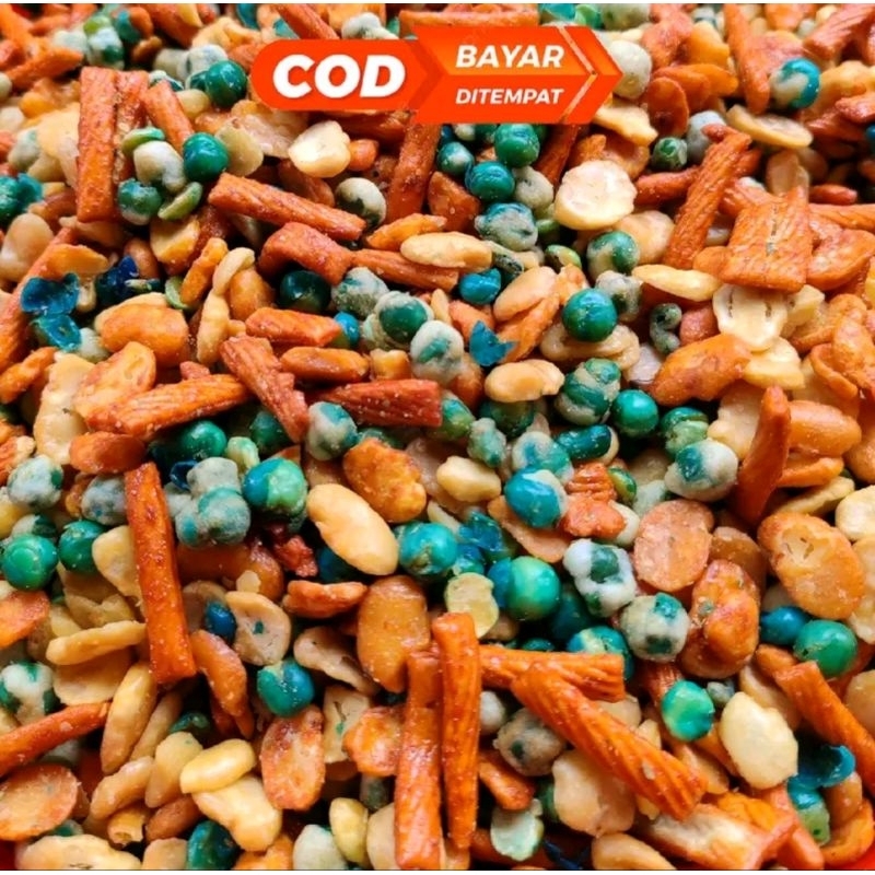 

KACANG CAMPUR mix JAIPONG 250 GR SNACK CEMILAN MURAH KILOAN