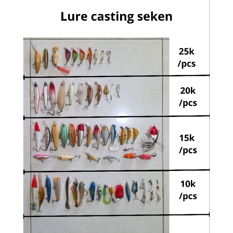 Lure umpan casting Seken untuk hampala, gabus dan ikan muara