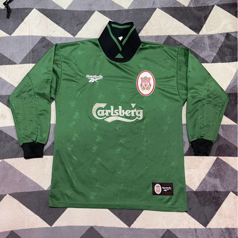 Jersey Sepakbola Liverpool FC 1996/1997 Goalkeeper Original Vintage Reebok Size XL