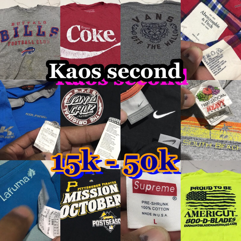 kaos second , kaos vinteg , kaos bola , kaos outdoor , kaos casual