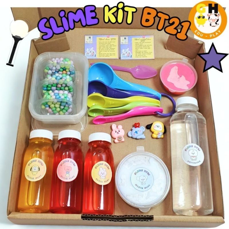 Slime Kit BT 21 Karakter Mainan Edukasi Anak Tofu Slime by GHEduPlay
