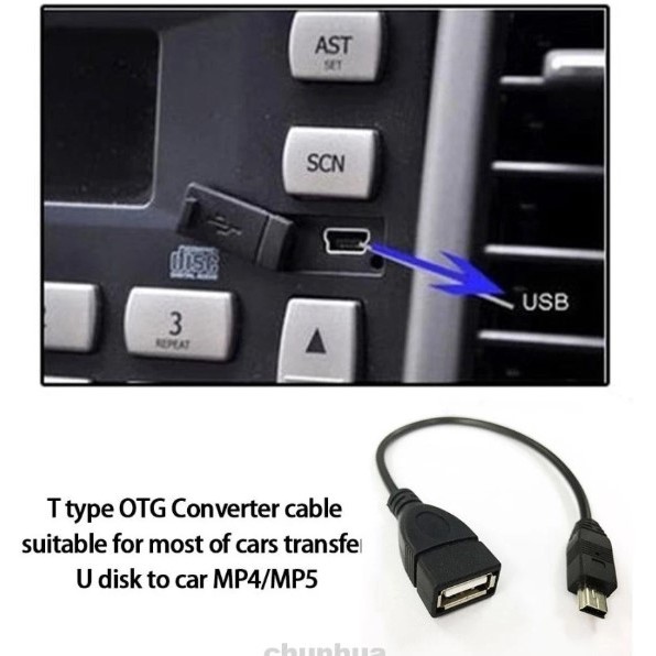 Kabel OTG Mini USB 5 Pin / OTG BB Bold / OTG 5 pin Mini Kabel USB On The GO