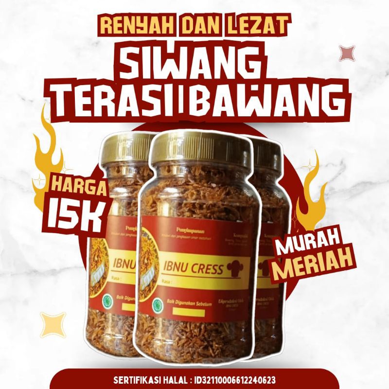 

SIWANG || TERASI BAWANG TOPLES 300ML BERLABEL HALAL RESMI