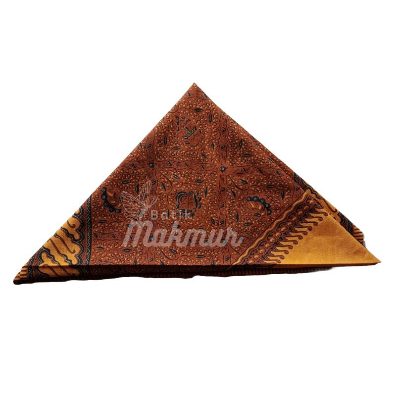 Kain ikat kepala segitiga motif batik, bahan katun halus, ukuran serbaguna untuk pria dan wanita