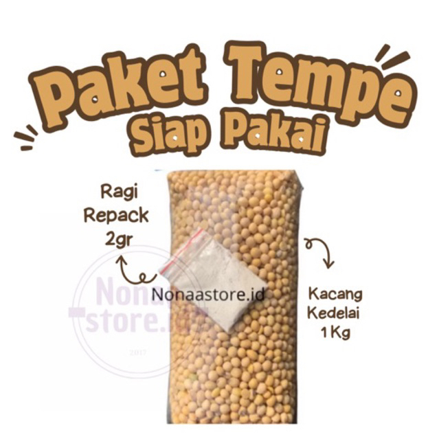 

PAKET MEMBUAT TEMPE SIAP PAKAI (Ragi 2gr + kacang 1kg)