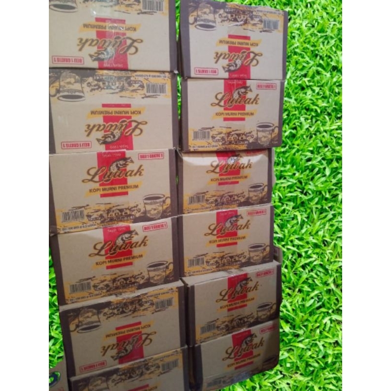 

kopi luwak bubuk murni/kopi tanpa gula 6,5 gram 1 karton (isi 20 renceng)