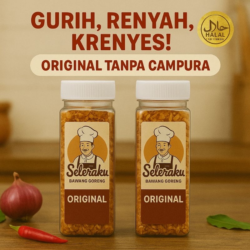 

Seleraku (kemasan botol) brambang goreng murni tanpa campuran krenyes gurih