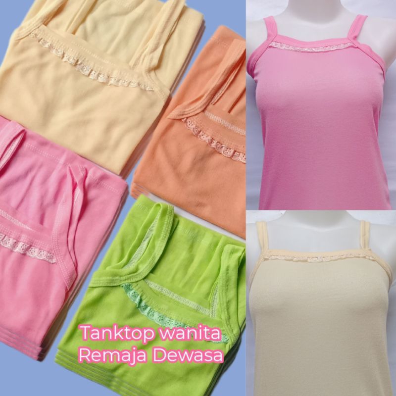 Tanktop Wanita Anak Remaja Dewasa | Kamisol Anak Remaja Dewasa | Singlet Polos Anak Remaja Dewasa | 