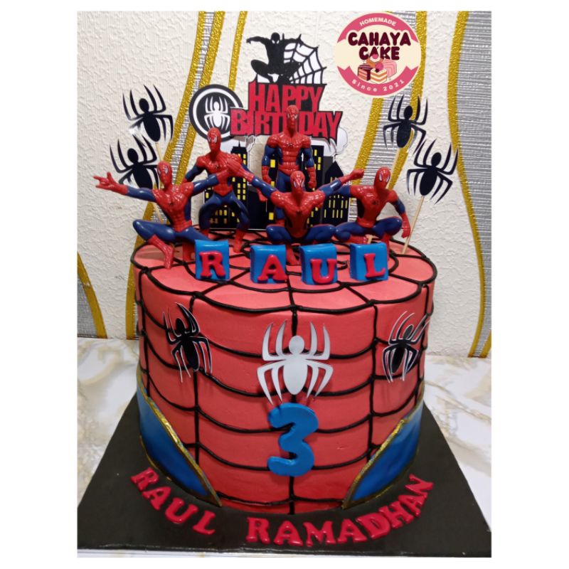 Spiderman Cake / Kue Ulang Tahun Spiderman / Kue Ultah Karakter Spiderman