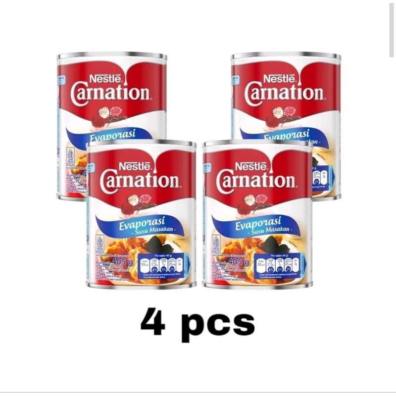 

Nestle Carnation Evaporated Milk Susu Evaporasi Kaleng ( 4 x 405gr )