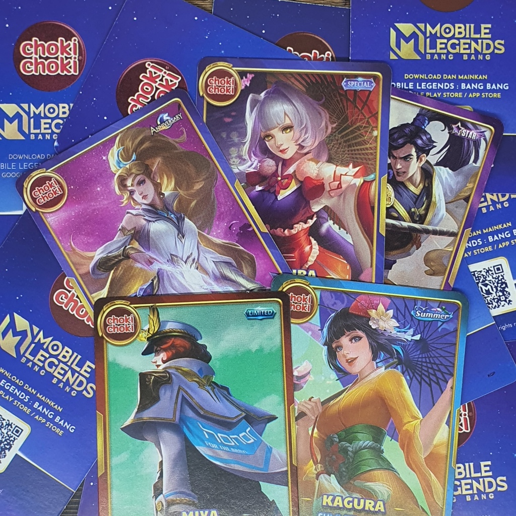 Kartu Choki Choki Mobile Legends Uncommon Skin 5 Anniversary Star Limited Summer Special MLBB Card