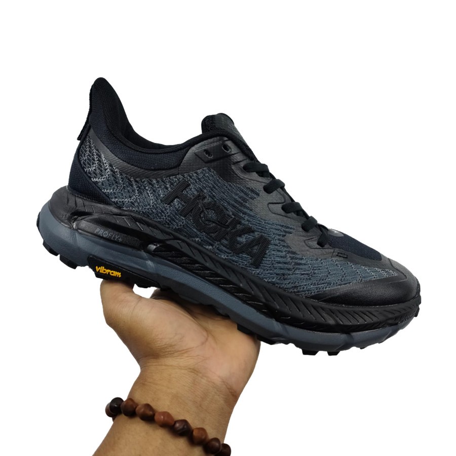 Sepatu Hoka One One Mafate Speed 4 / Black / Running Shoes Men's