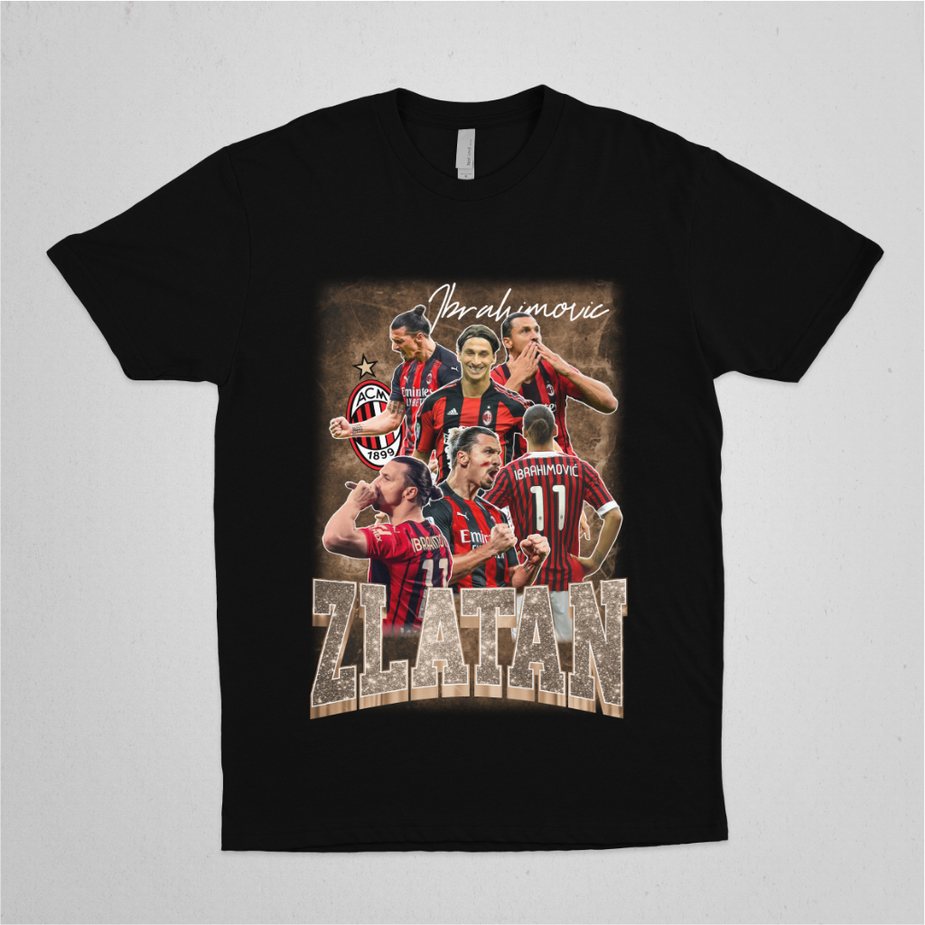 T-SHIRT ZLATAN // KAOS ZLATAN // ZLATAN IBRAHIMOVIC // KAOS VINTAGE ZLATAN // AC MILAN // 001