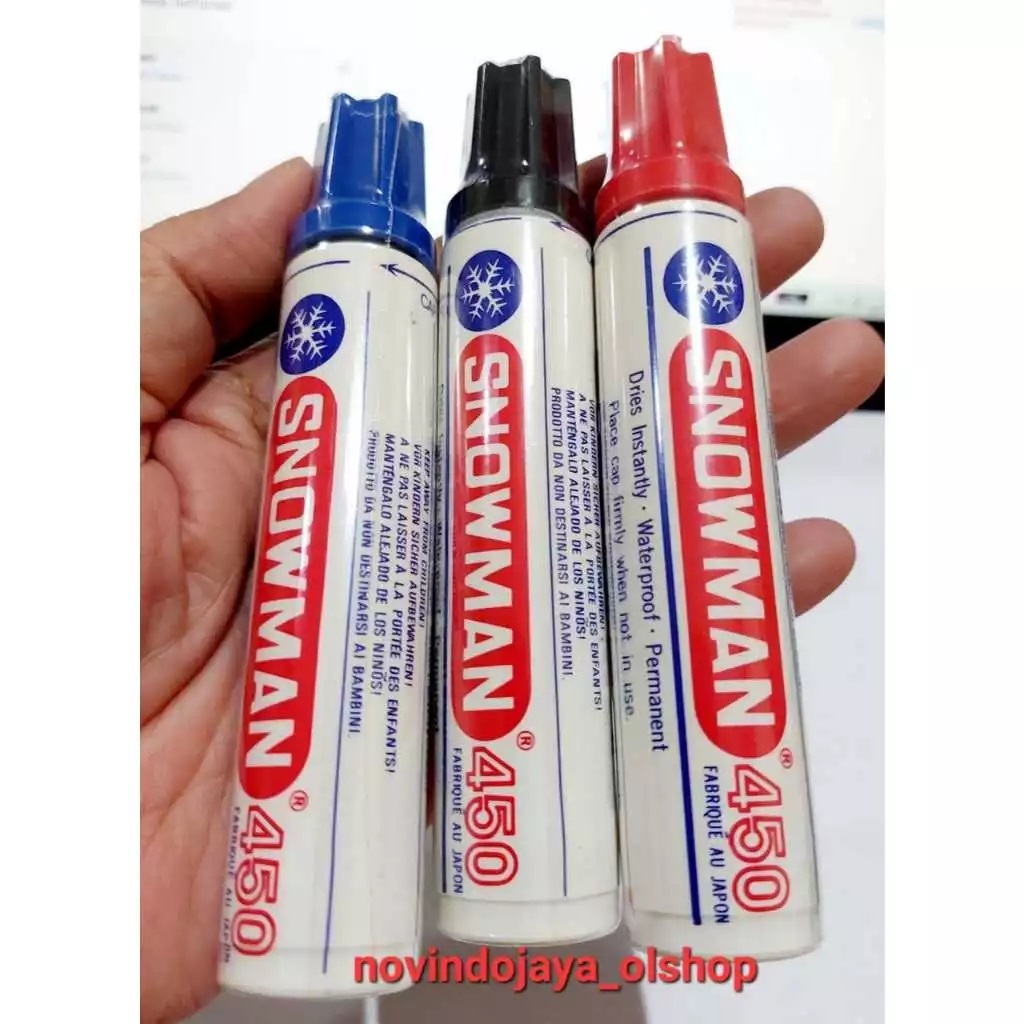 

SPIDOL SNOWMAN JUMBO MARKER 450 MERAH BIRU HITAM TERMURAH (ECER)