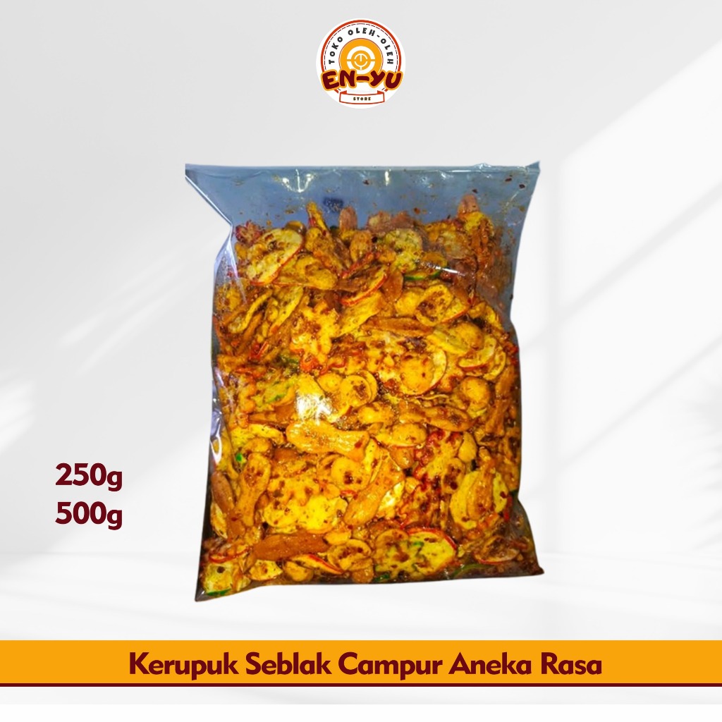 

KRUPUK SEBLAK MIX / KERUPUK SEBLAK CAMPUR PEDAS CIKRUH MURAH GRATIS ONGKIR 500g / 250g