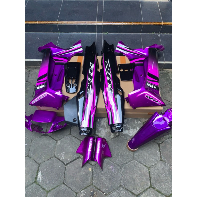 Cover Body Fullset Halus Yamaha Fizr Warna Ungu Hitam Terbaru