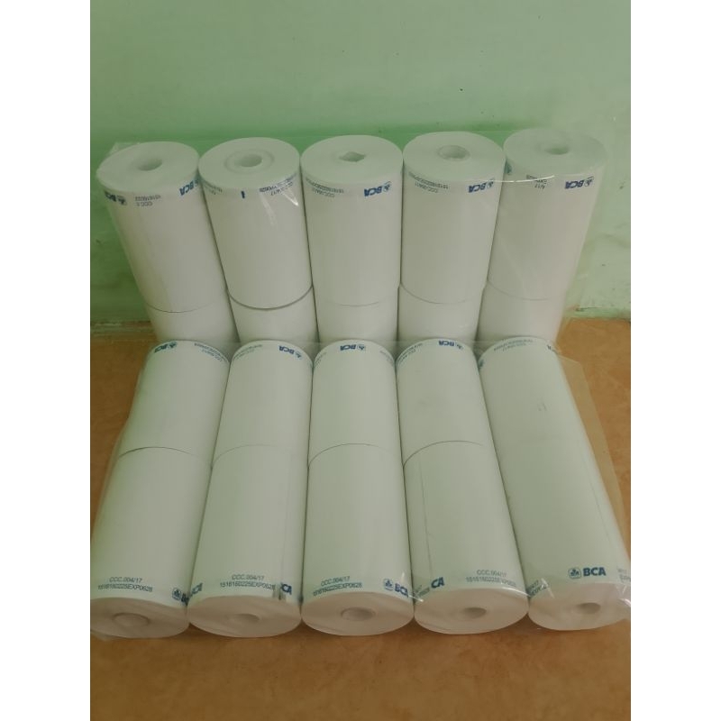 

Kertas Thermal EDC logo BCA 58x40 paket 10 pcs