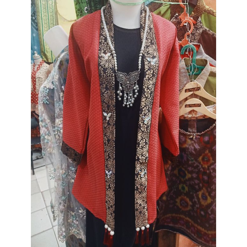 outer songket trikot tebal handmet