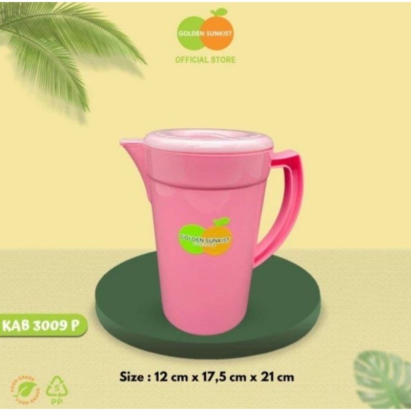 Kan teko air minum Golden Sunkist hijau 1.5 liter