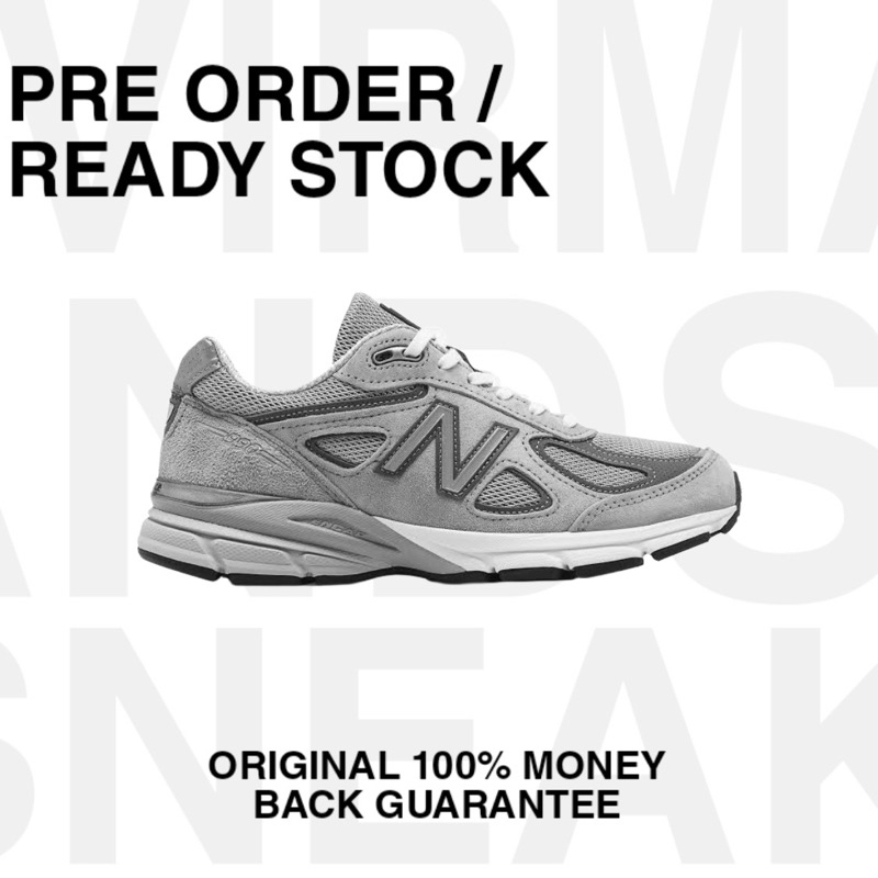 New Balance 990 V4 Made in USA Grey Original 100% Sneaker resmi