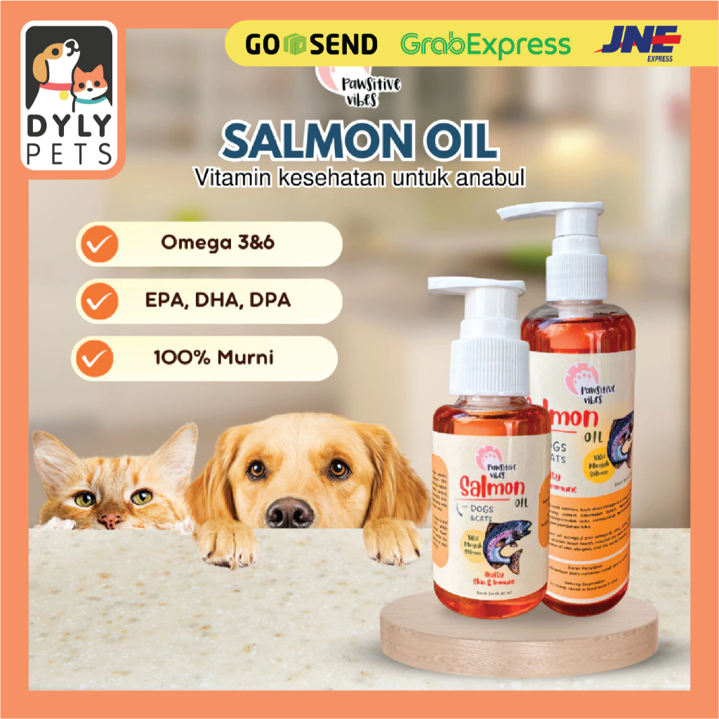 DYLY - Salmon Oil Vitamin Anjing Kucing / Pawsitive Vibes Omega 3&6 Minyak Murni 100% Suplemen
