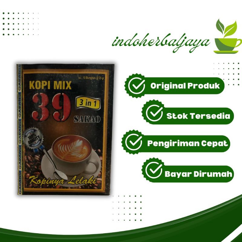 

Kopi Sakao 39 Original 1 Kotak isi 10 Bungkus