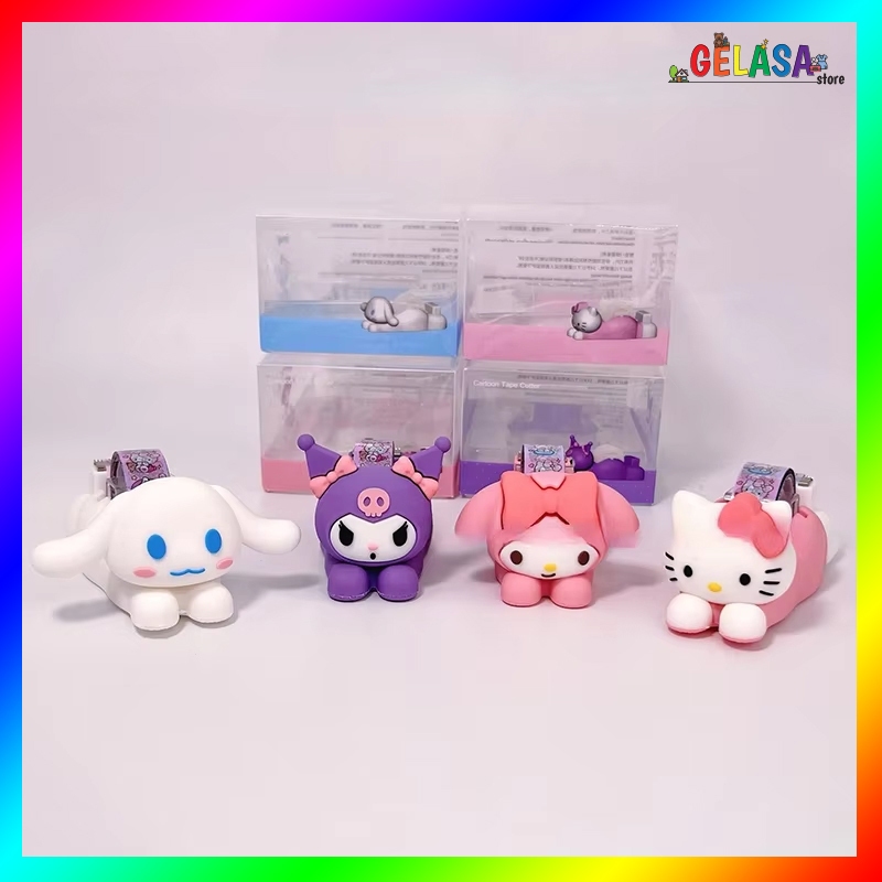 

Gelasa Dispenser Tape Cutter Tempat Solatip Isolasi motif Sanri* 5D