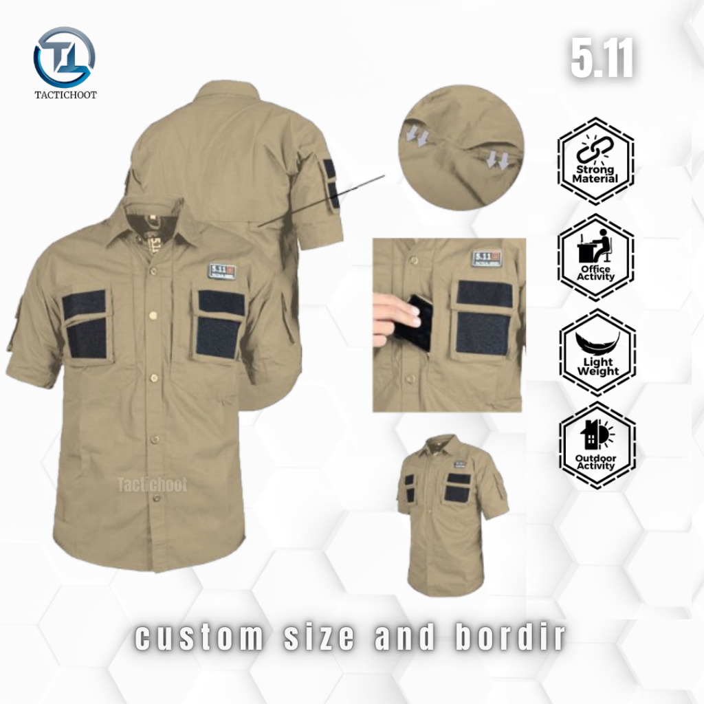 Baju Kemeja Pria Tactical Original Velkro Ripstop Premium Lengan Panjang Outdoor Adventure