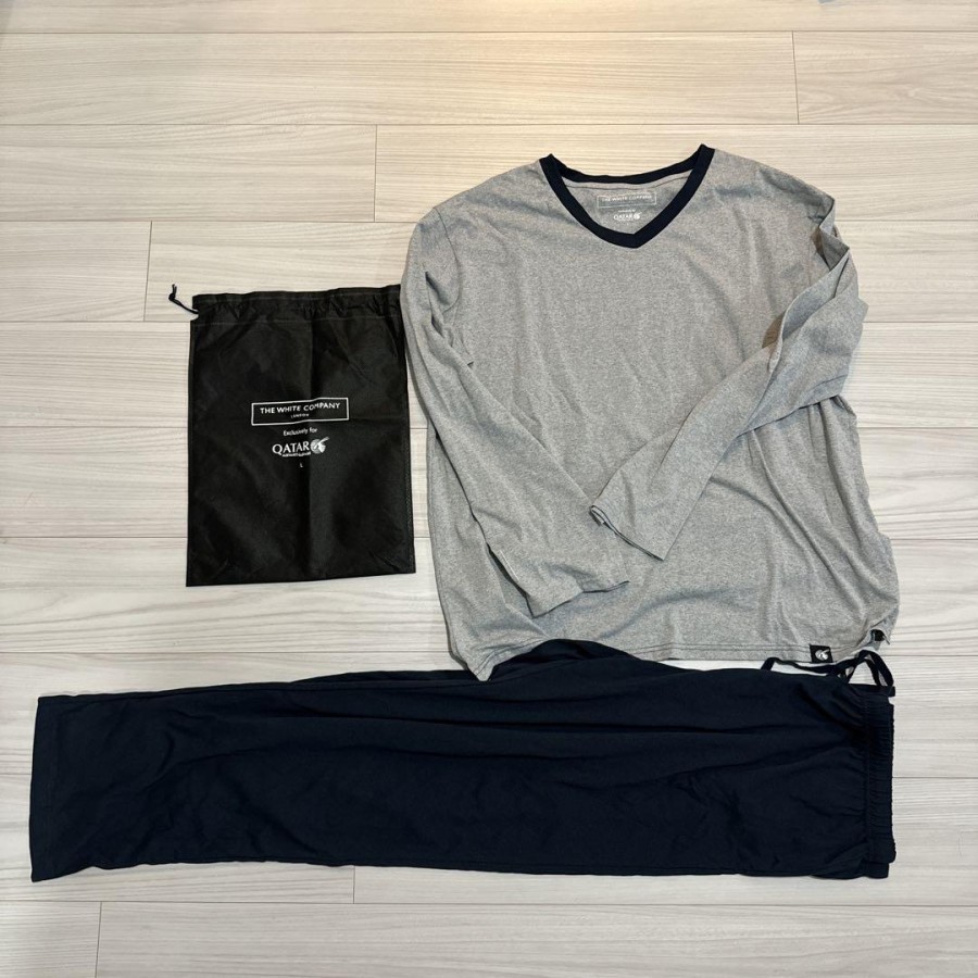 NEW Qatar Airways Business Class Pajamas Baju Tidur Piyama Dewasa Size M/L/XL