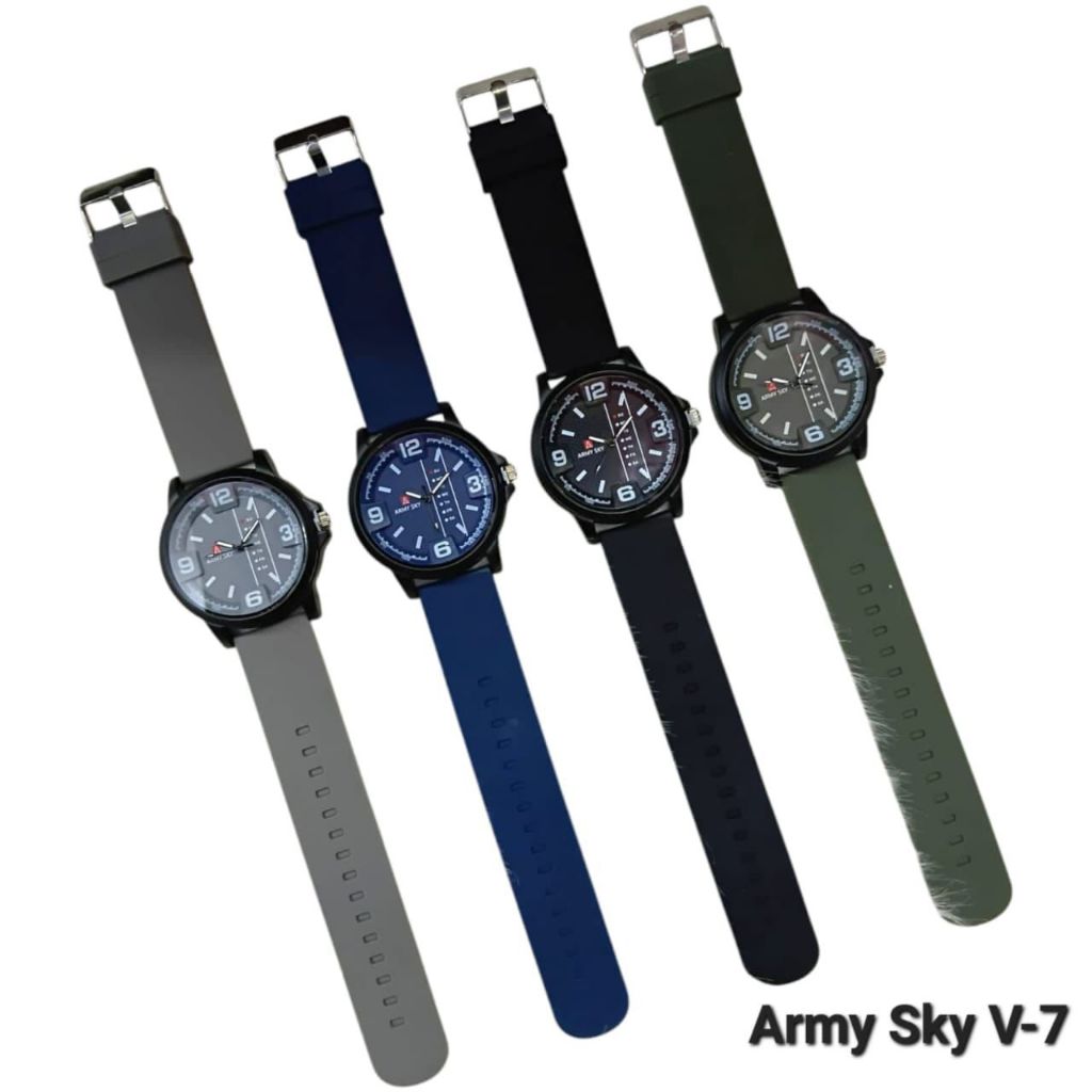 Jam Tangan Pria Army Sky Tali Karet