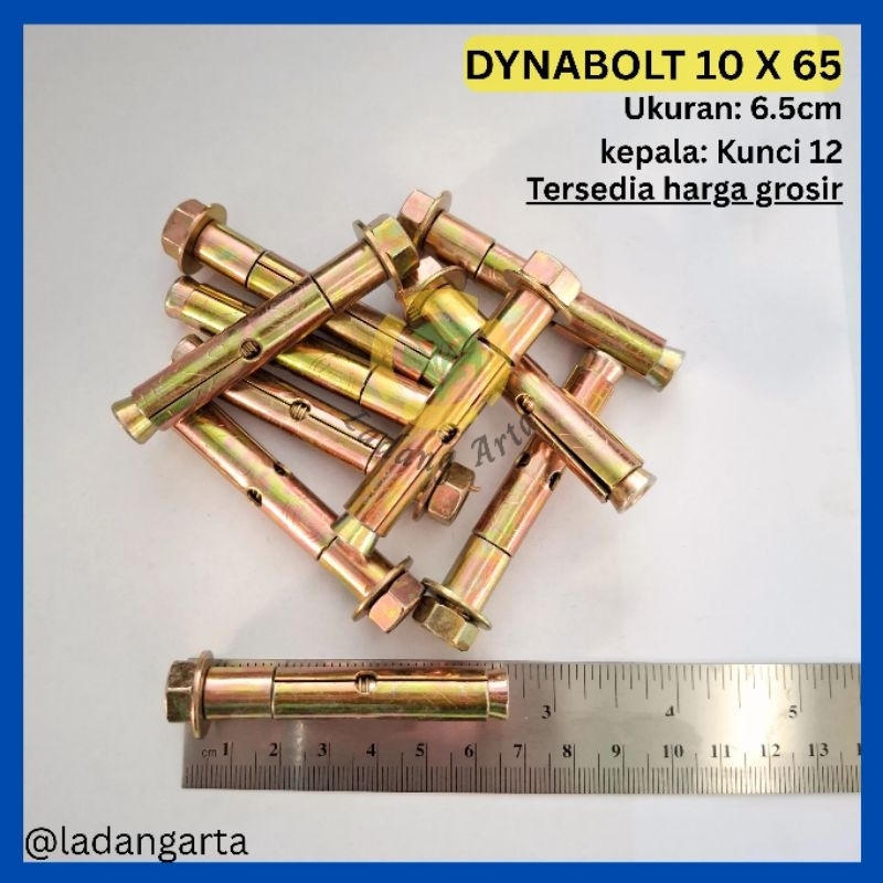 DYNABOLT 10 X 65 / PANJANG 6.5 CM / KUNCI 12 TERSEDIA HARGA GROSIR