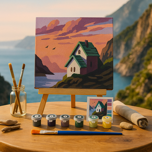 

SFO - DIY Paint By Numbers Kit 1 Set - Lake House O