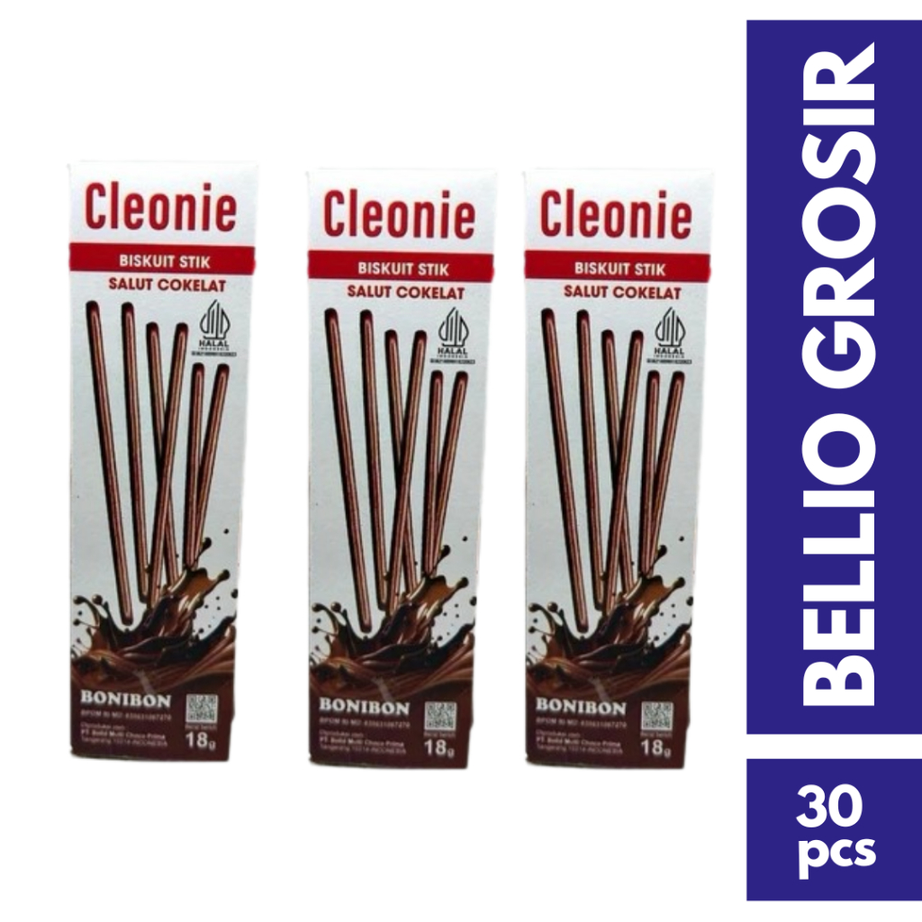 

CLEONIE BISKUIT STIK COKELAT PER PAX ISI ( 12 PCS X 18 GRAM ) - BISKUIT STIK SALUT COKELAT - BONIBON CLEONIE