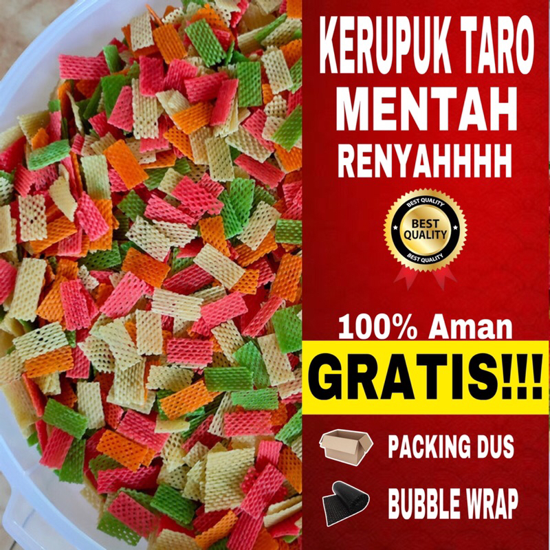 

kerupuk mentah taro warna warni renyahhh 250gr